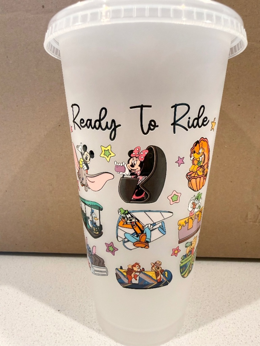 Clear plastic tumblr cup